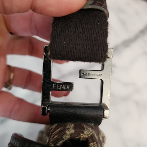 FENDI Zucchino Crossbody / Shoulder Bag - with digital COA!!!! - Picture 9 of 13